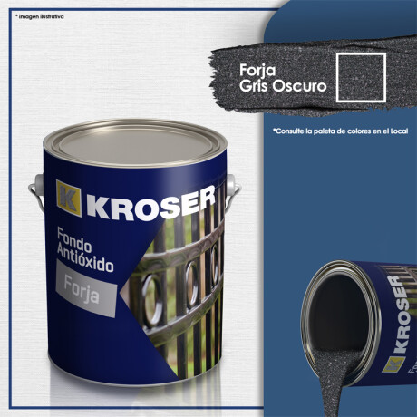 ESMALTE CONVERTIDOR FORJA GRIS OSCURO 3.6L KROSER ++ N/a