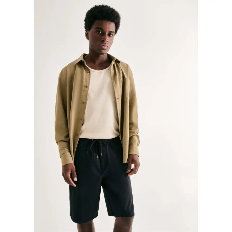 BERMUDA MASC PRETO ESCURO