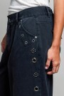 PANTALON DENIM ANCHO Negro