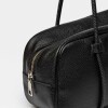 Cartera al hombro Horizon en cuero graneado Negro