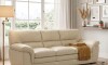 Sillon Livintus 3 Cuerpos Cuero Natural Hielo
