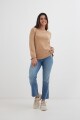 Sweater escote en V liso KHAKI