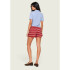 SHORTS FEM VERMELHO LISTRADO