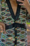 Coat Dress Estampado Base Negra
