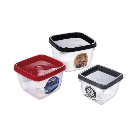 Pack x 3 Recipientes Connect Cars U