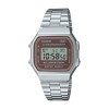 Reloj Casio Retro A168WA 5AYDF Unisex con correa de acero Plateado