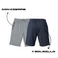 Short Bermuda Deportiva Pantalón Corto Gris