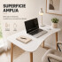 Escritorio Combohome Milan Mesa 100 Cm Laqueada Home Office Color Blanco