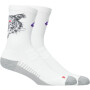 Medias Running Performance Run Sock Crew Unisex Brilliant White/flash Red/edo Purple