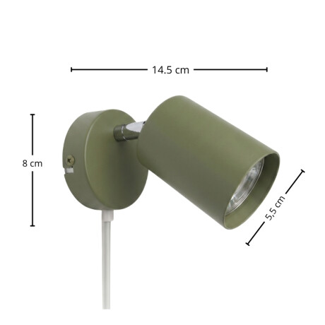 ARTEFACTO BOLD DE ADOSAR ORIENTABLE Luminaria de Pared Bold Verde