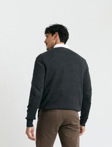 470985 SWEATER HARRINGTON LABEL Gris Oscuro