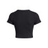 UA Rival Rib Baby Tee-WHT BLK-001