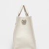 Cartera de mano Capri en cuero arrugado Blanco