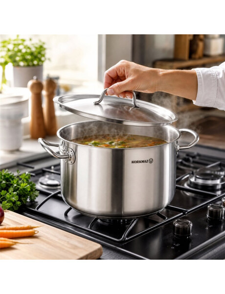 OLLA C/TAPA 20L D36x21CM ACERO INOX GASTRO KORKMAZ OLLA C/TAPA 20L D36x21CM ACERO INOX GASTRO KORKMAZ
