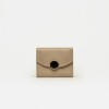 Billetera The Circle en cuero graneado Taupe