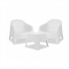 Set de 2 Sillas Skarpo + Mesa de exterior Blanco
