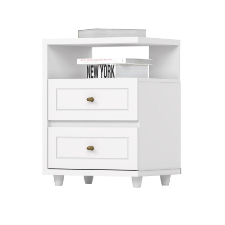 MESA DE LUZ MDF-Y-MDP BLANCO AMERICANO II