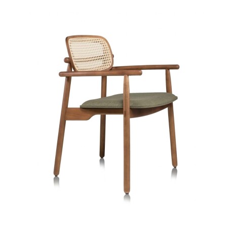 SILLA DE COMEDOR RATTAN-Y-MADERA VERDE DANIELLE C/B