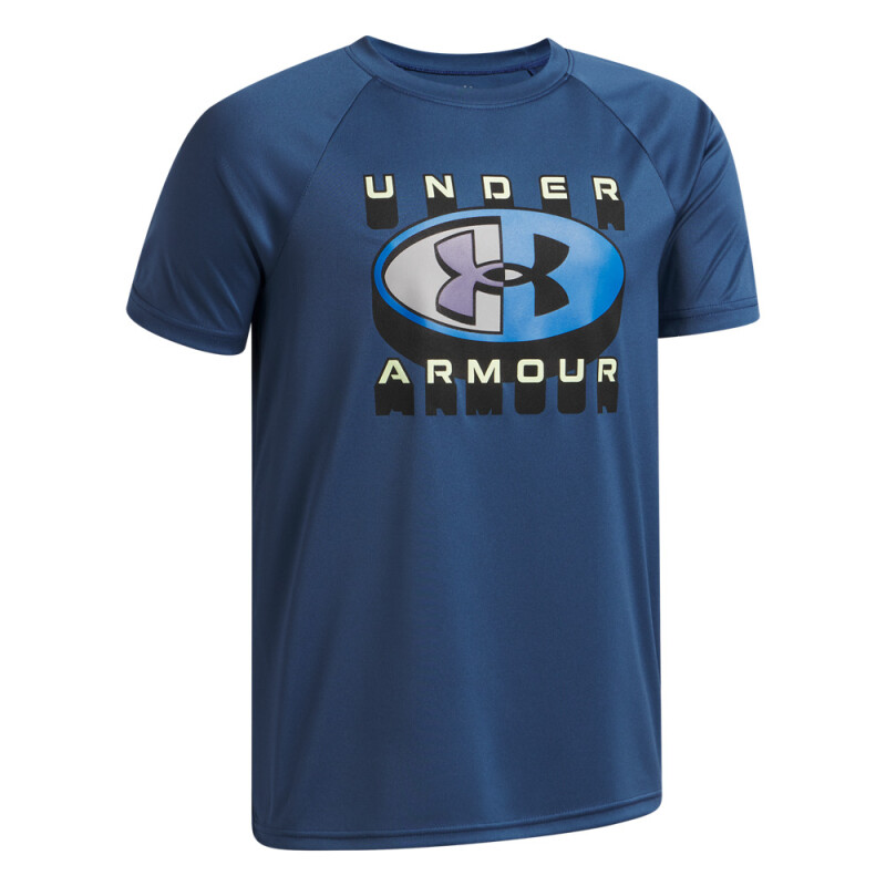 UA B TECH GRAPHIC SS-BLU BLU-498