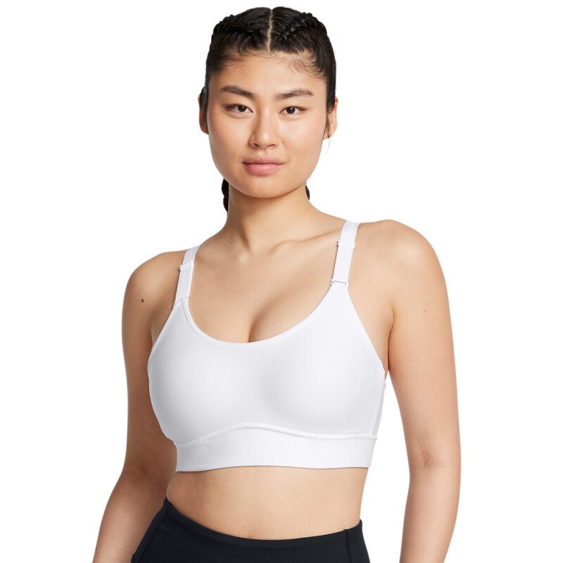 UA Infinity Mid 2.0 Bra-GRN WHT-101