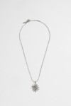 Collar acero espiral plateado