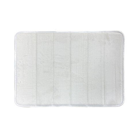 Alfombra Baño con Memoria Home Class Microfibra 43 x 61 cm BLANCO