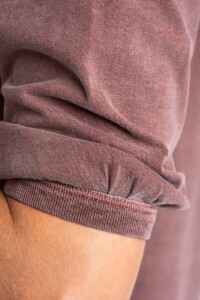 Remera Algodón Manga Globo Chocolate