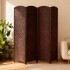 Biombo Divisor Separador Ambientes 4 Paneles Rattan 180m Rattan Imback Color Marron Oscuro Biombo Divisor Separador Ambientes 4 Paneles Rattan 180m Rattan Imback Color Marron Oscuro
