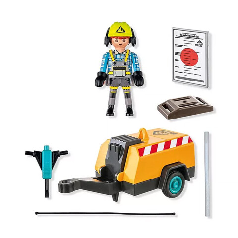 Obrero con Martillo Demoledor Playmobil 14 Piezas U