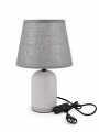 LAMPARA DE MESA COMBINADA GRIS