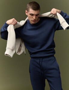 470559 SWEATER HARRY Azul Piedra Melange