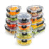 Juego De 12 Tarros De Vidrio Hermeticos Taper Recipientes Contenedores IMBACK Color Negro Juego De 12 Tarros De Vidrio Hermeticos Taper Recipientes Contenedores IMBACK Color Negro