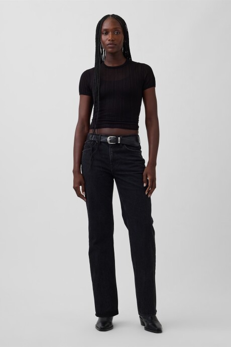 Jean Relaxed Straight Mujer Black Ellis