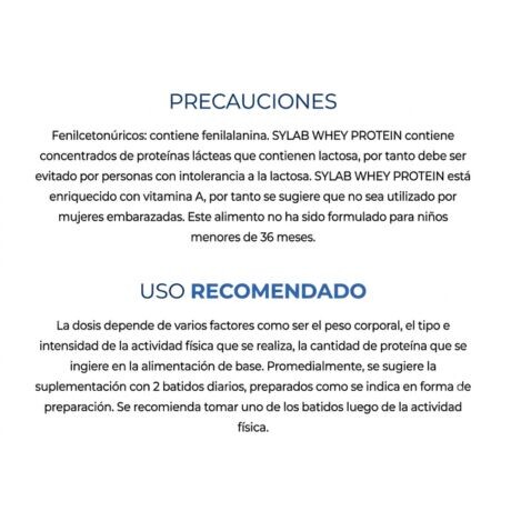 Whey Protein 800g SYLAB Sabor Vainilla
