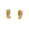 Caravanas medio aro Cruzado Zirconia de oro- Oro bajo - Zirconia- CA8153 conpiedra