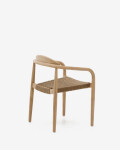 Silla Nina madera maciza de acacia y cuerda beige
