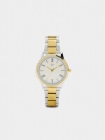 Reloj Bicolor Con Pulsera De Acero Inoxidable bicolor