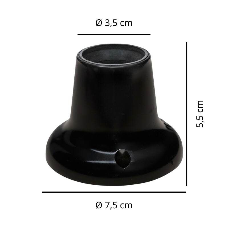 PORTALAMPARAS RECTO E27 4A 250V Portalamparas Recto E27 4A 250V Negro