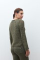 Sweater cinta escote bote verde oliva