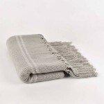 Manta Artesanal Tajy Beige con Crudo