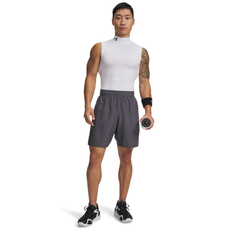 UA Tech Woven Wordmark Short-BLU GRY-025