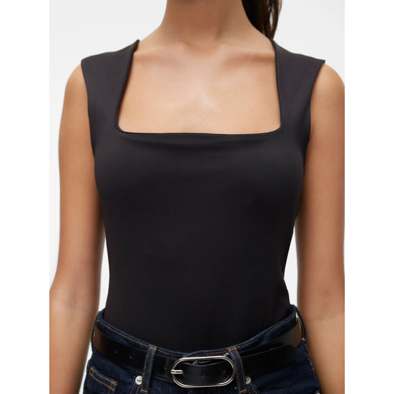 VMMILLION SL SQUARE NECK TOP JRS NOOS BLACK