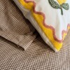 Funda nórdica de acolchado + 2 fundas de almohada de algodón Vichy Beige Queen
