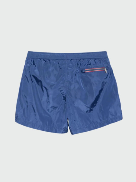 MONCLER - SHORT DE BAÑO CON CORDÓN Y PARCHE CON LOGO Azul
