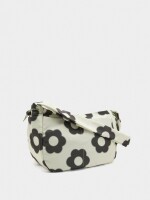 Bolso De Hombro De Nylon Estampado Floral M crudo