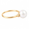 Anillo Solitario-Oro bajo-Perla española y Zirconia-AN8270 conperla