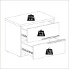 Mesa de Luz 2 cajones - Moderna Hanover Frizz