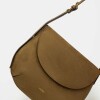 Cartera al hombro Mod en efecto gamuza Verde