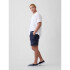 V-7IN LINEN COTTON EASY SHORT SP NAVY LEAF