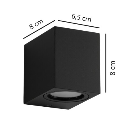 ARTEFACTO EXTERIOR MORITZ PARA ADOSAR EN PARED UNIDIRECCIONAL 5W Artefacto Exterior LED Moritz Para Adosar Unidireccional 5W Negro